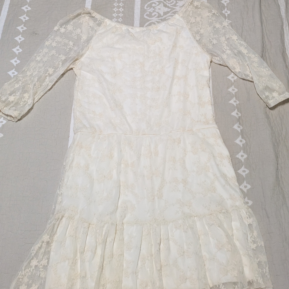 HeartSoul Creme Lace Dress